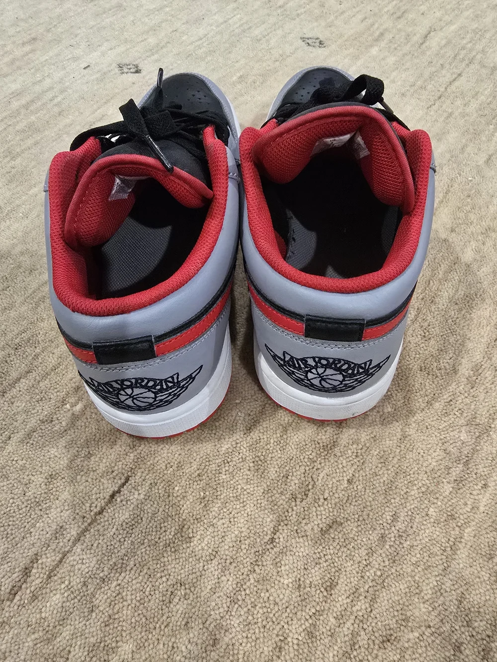 Nike Air Jordan 1 Low-Top Sneakers - Black/Gray/Red